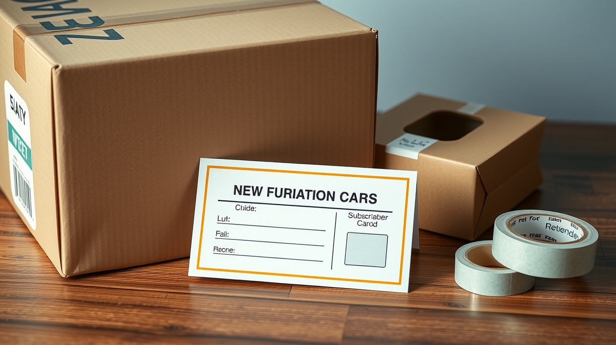 Customer reading a reorder reminder card at home