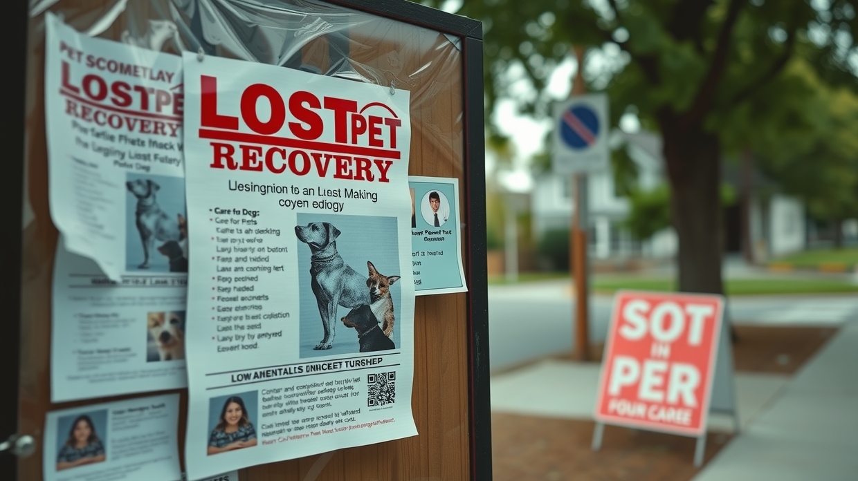 Search reach graph for lost pet flyers