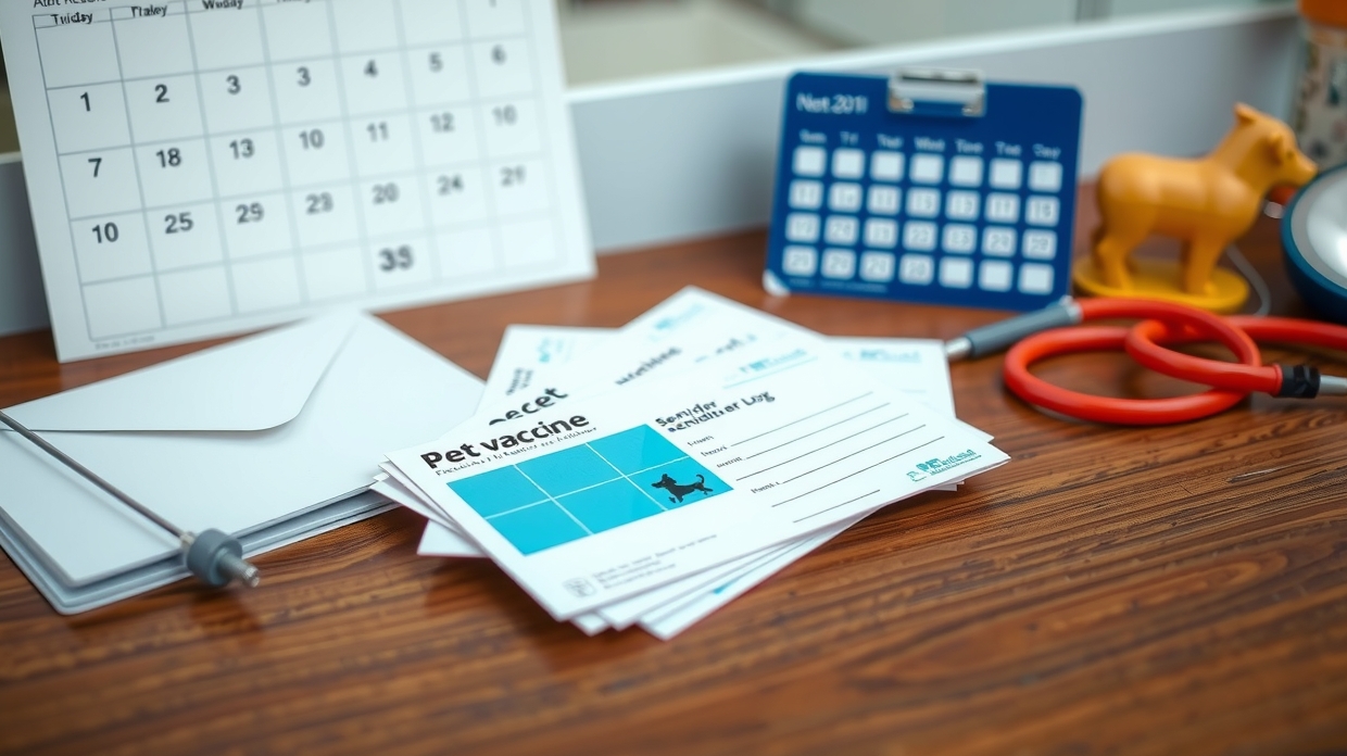 pet vaccination reminder postcard