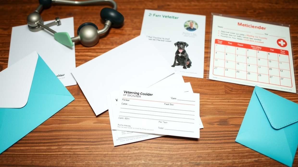 veterinary mail table beside