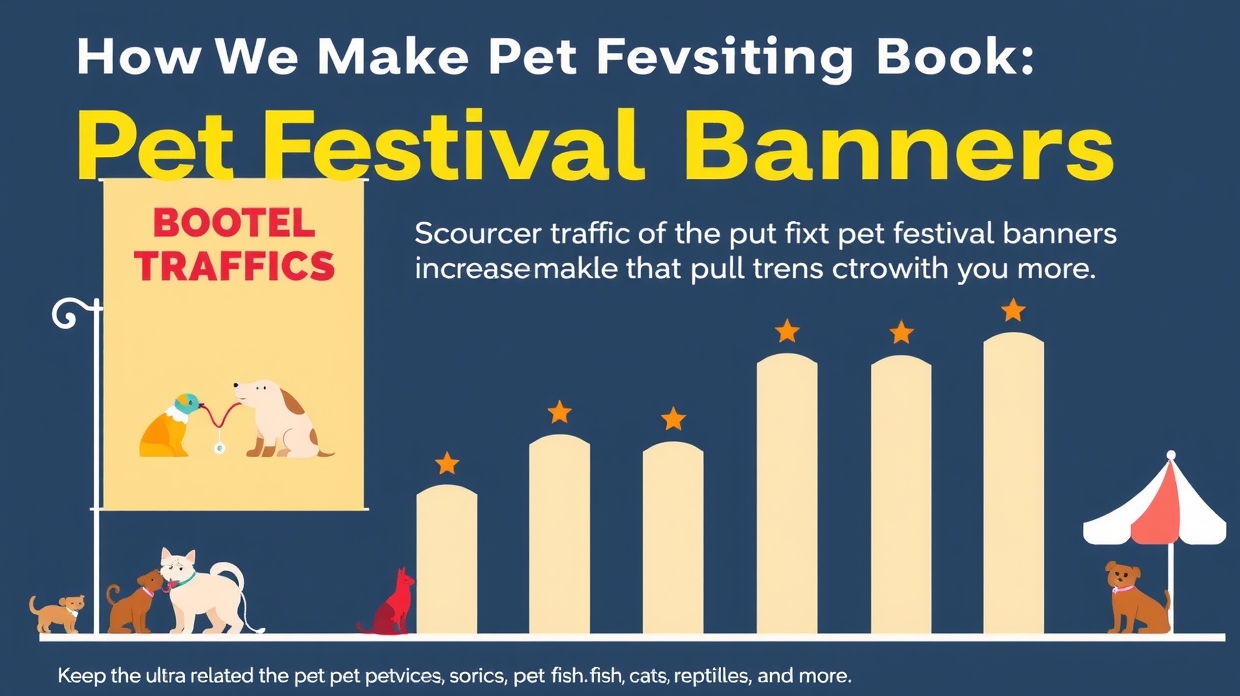 Festival banner design with booth name and CTA