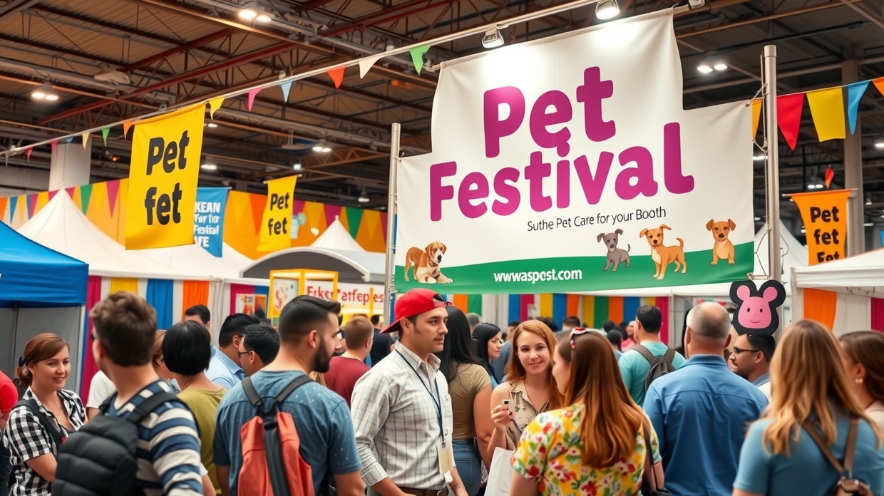 pet festival banner displayed
