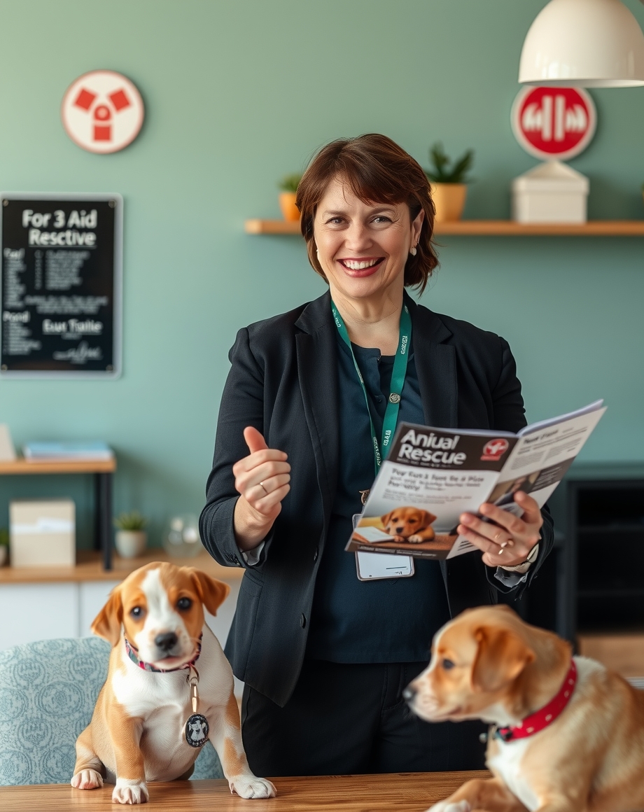 Annual report brochure mockup with impact statistics and photos