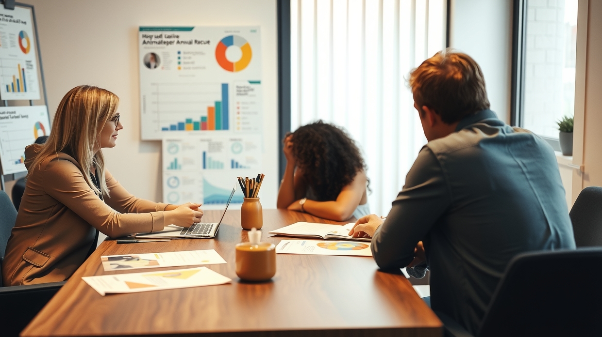 meeting table charts warm