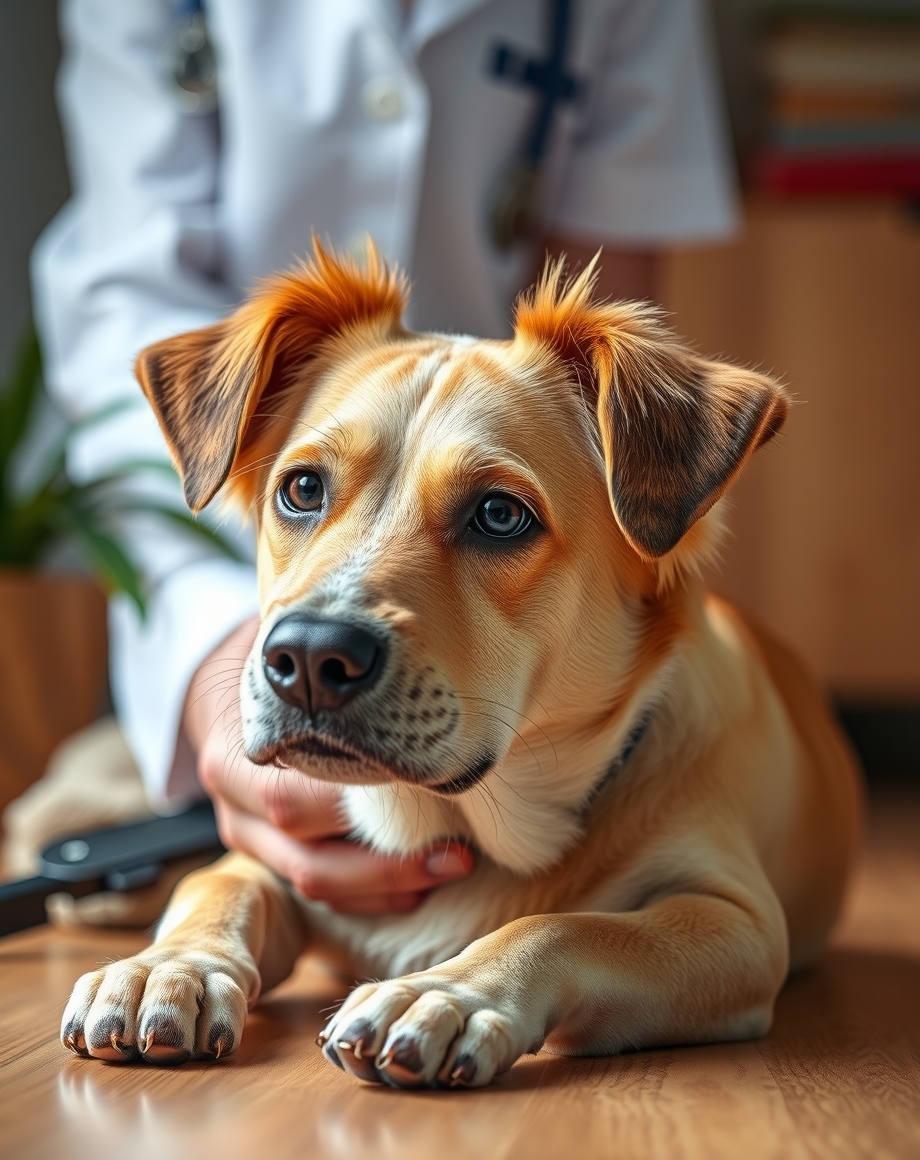 Senior pet wellness brochure on a veterinary exam table