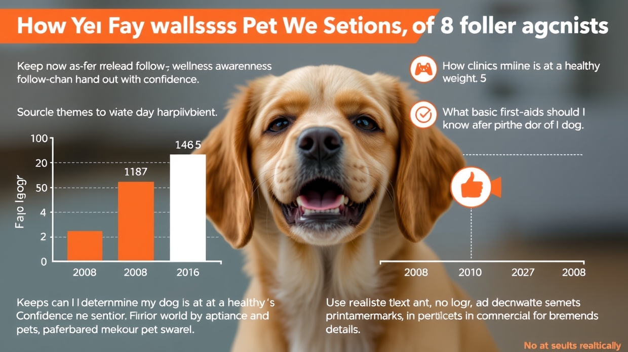 Senior pet wellness brochure mockup with age-related care sections