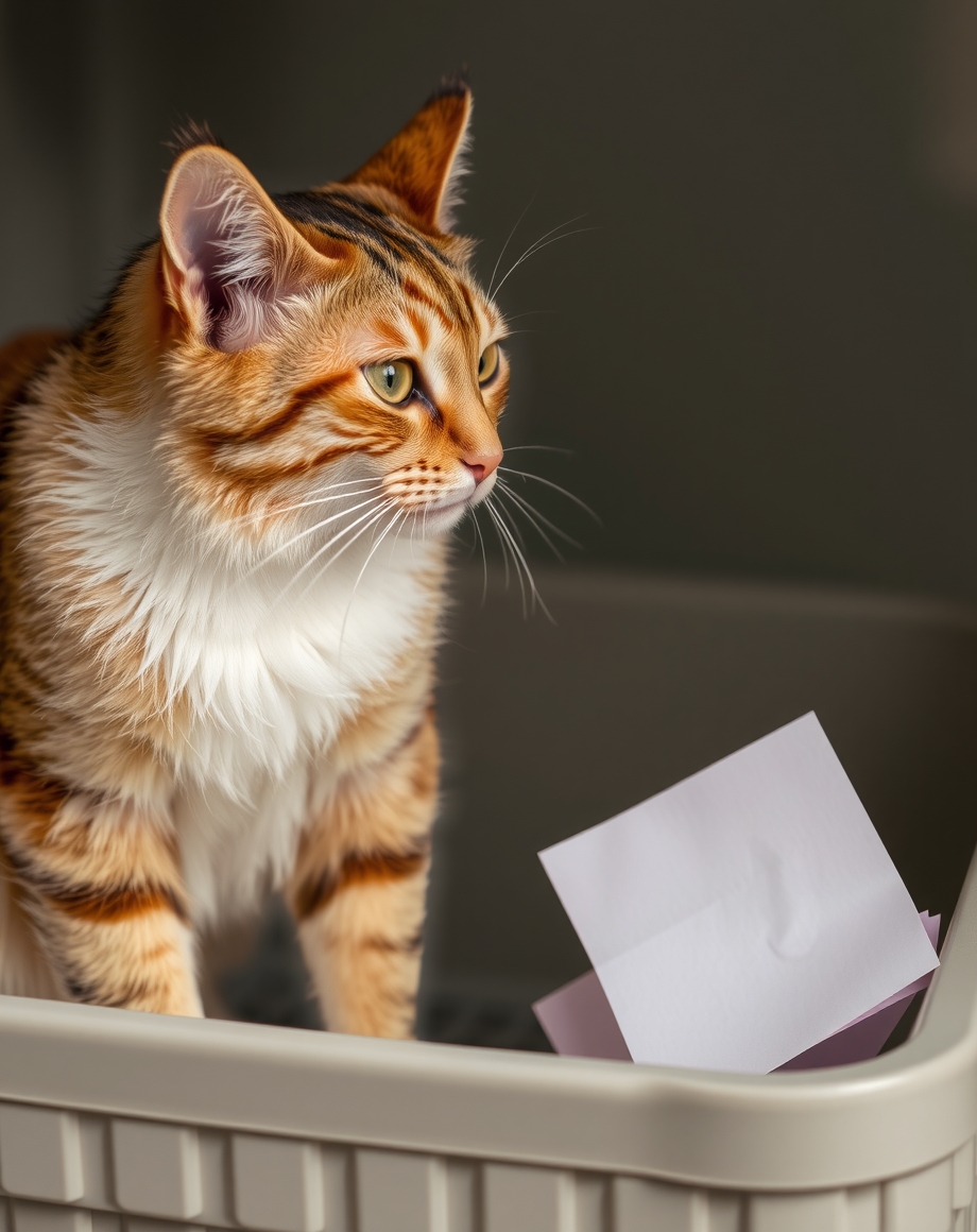 Cat litter box cleaning checklist on a kitchen fridge