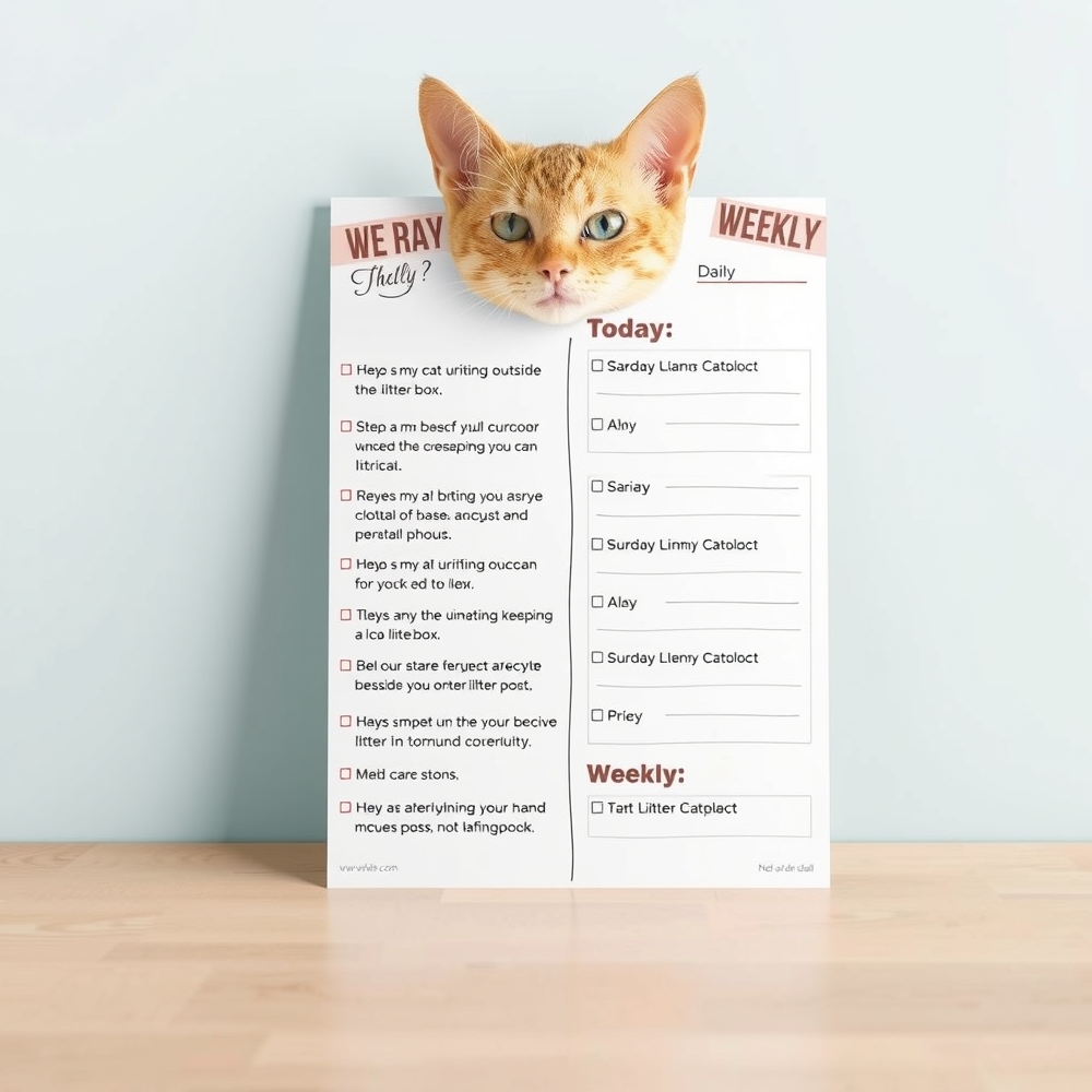 Habit graph for cat litter box checklist use
