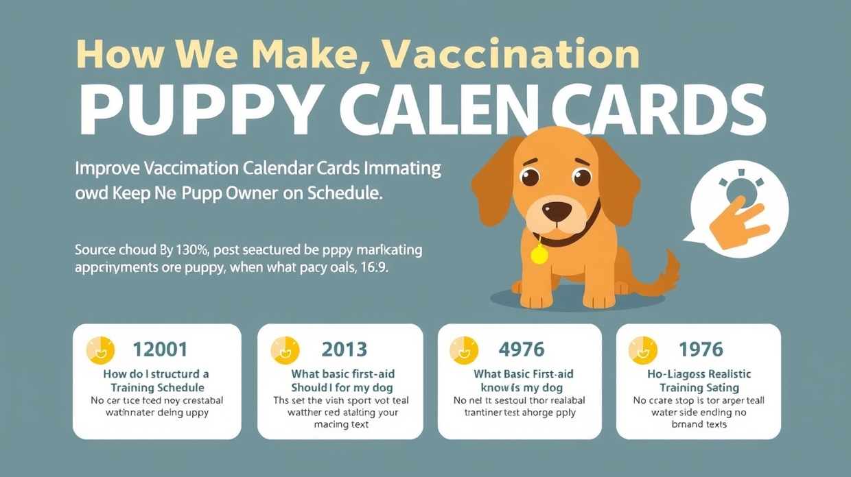 New puppy owner checking a vaccination calendar card