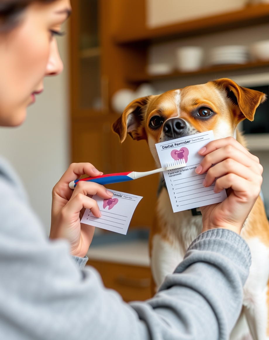 Oral care routine graph from reminder cards