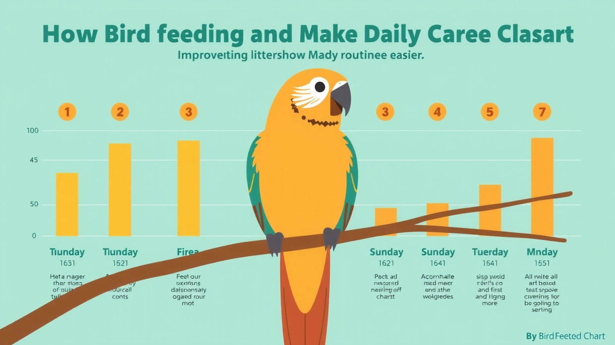 Routine adherence graph for bird feeding charts