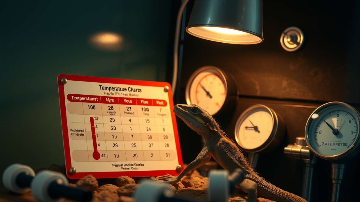 reptile temperature chart beside