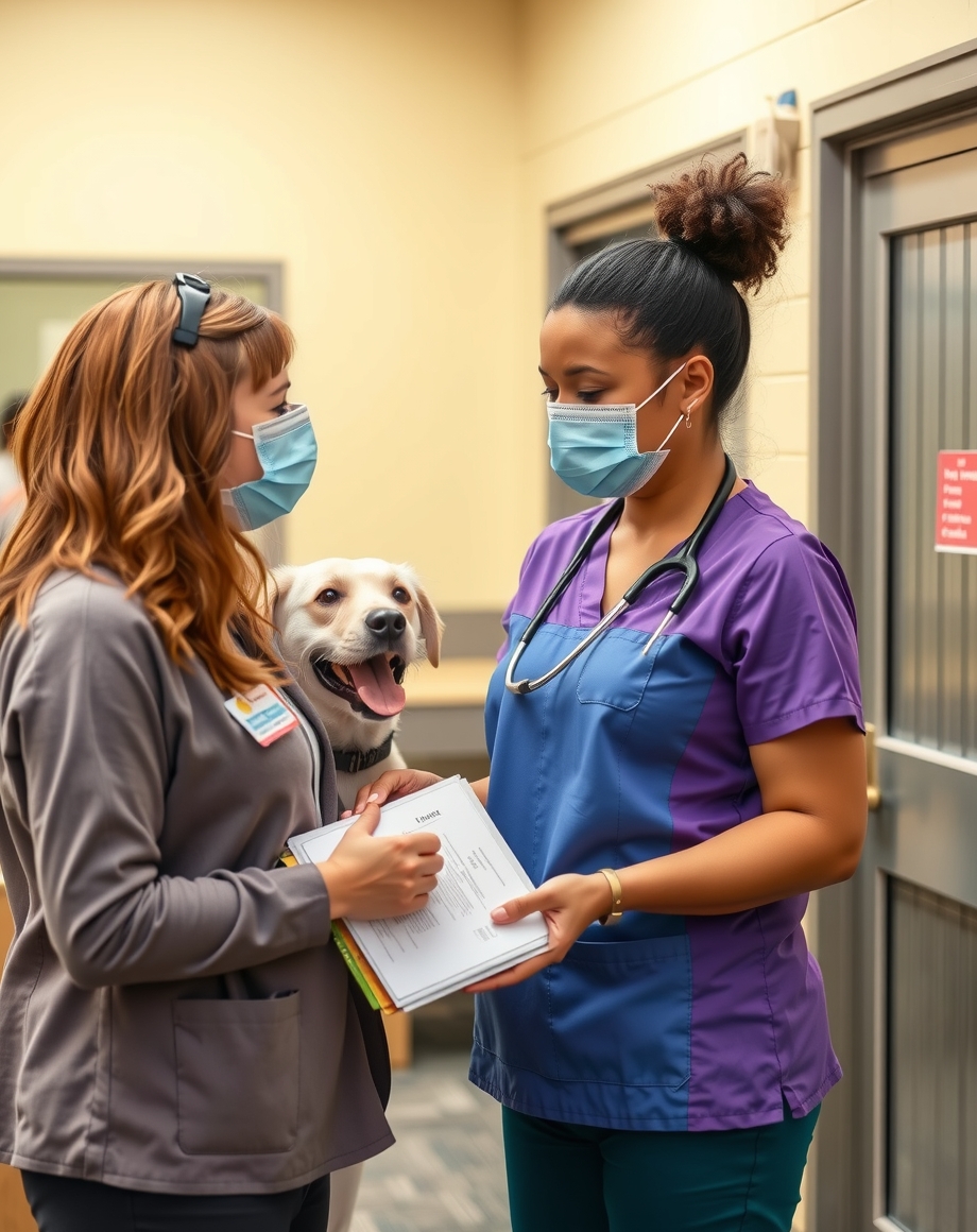 professional kennel check atmosphere