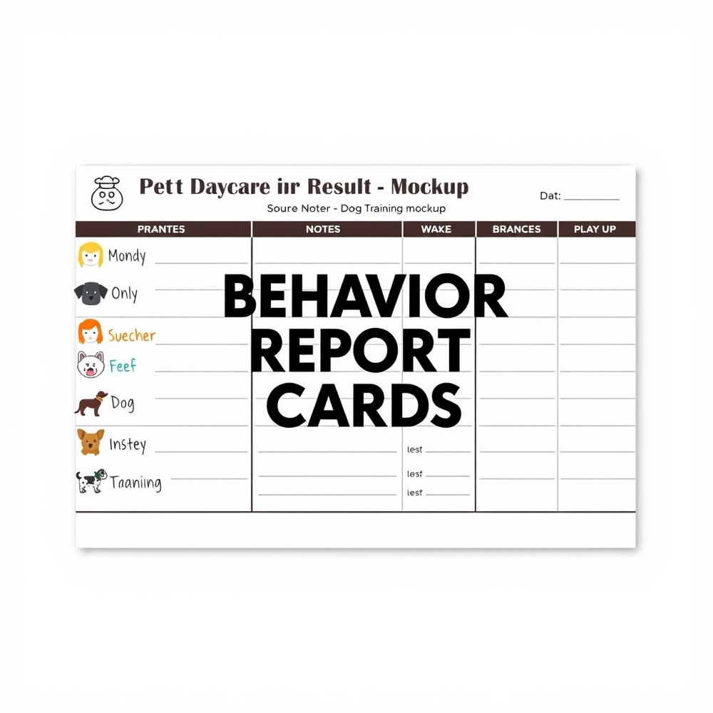 Daycare staff member filling out a behavior report card