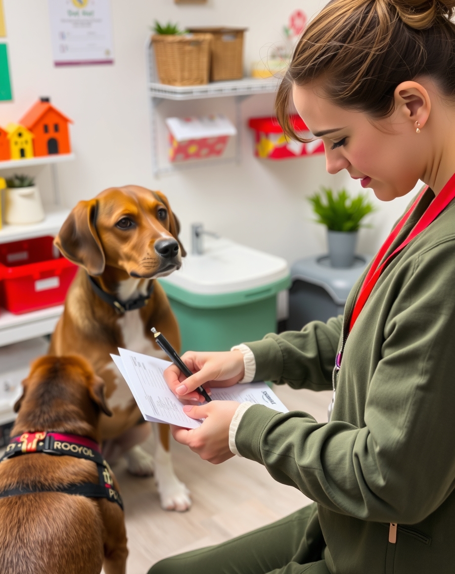 staff member filling organized