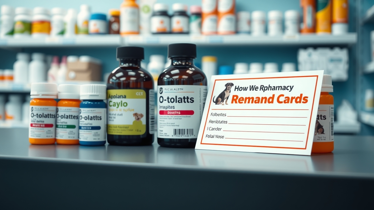 Refill reminder card design with date and QR code