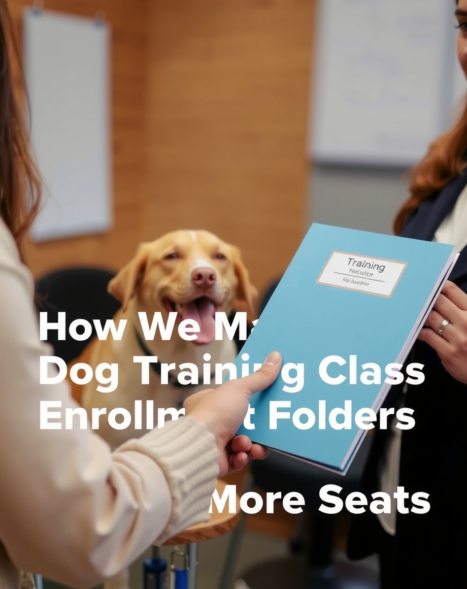 trainer handing folder client