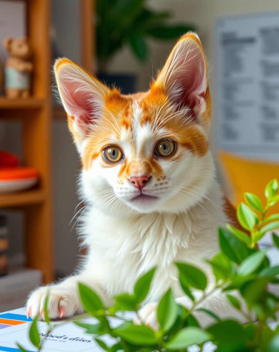 Pet nutrition comparison chart on a store shelf