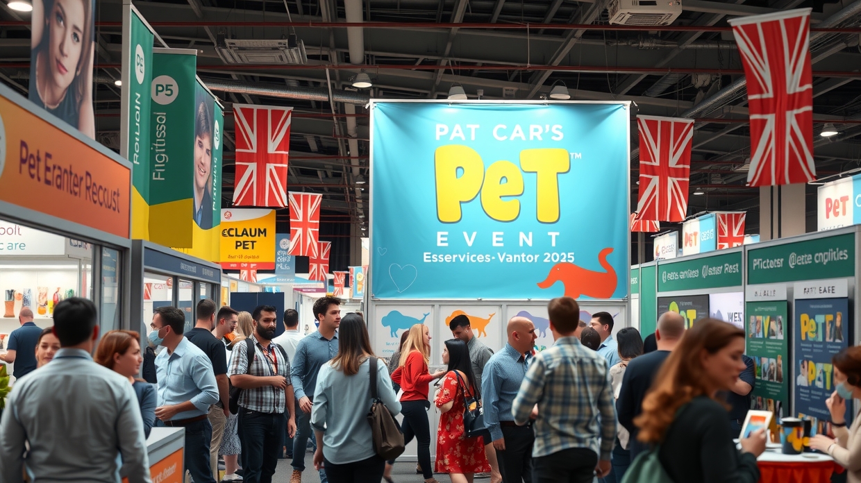 Vendor banner design with booth name and CTA