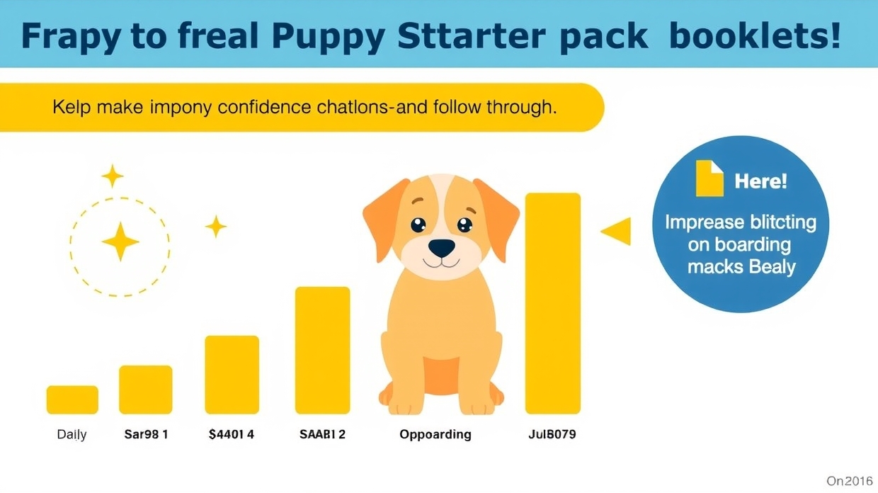 Confidence graph for puppy starter booklet use