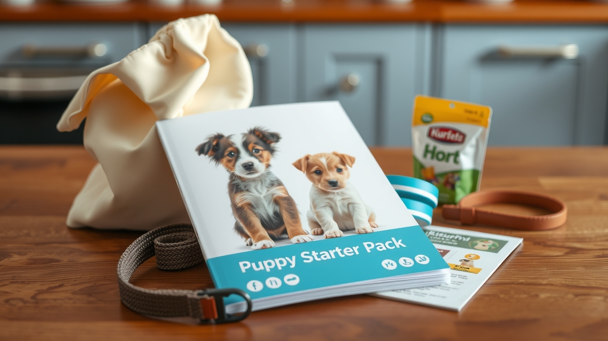 table supplies beside leash