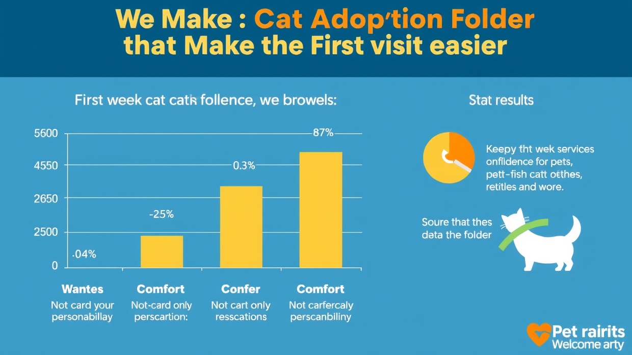 Welcome folder design for cat adoption with care pages