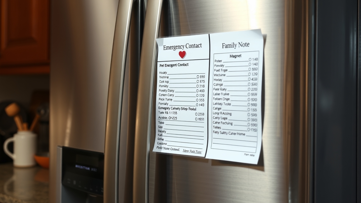 pet emergency contact magnet