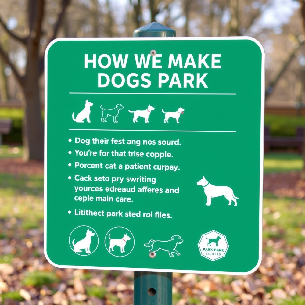 Etiquette sign design with park rules and icons