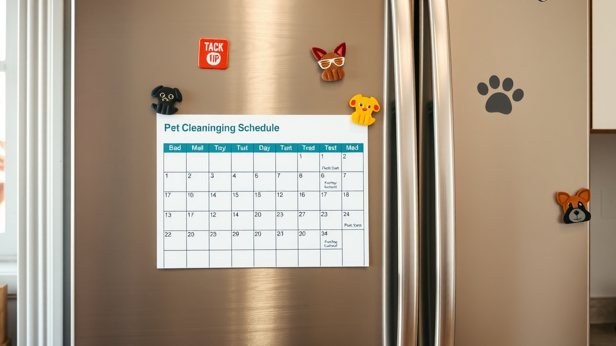 Habit graph from pet cleaning calendar use