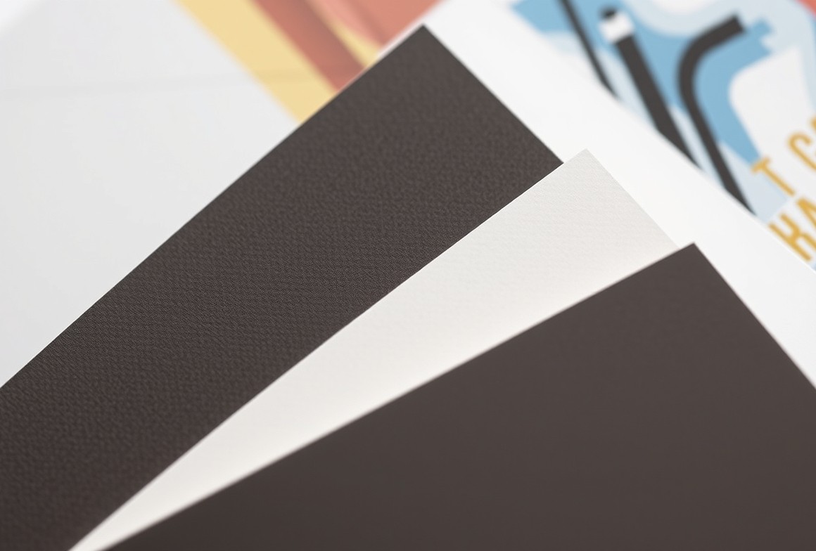 Luxury Brand Postcard Stock: Picking the Right Postcard Stock for the Job: close-up postcard samples showing gloss, matte, and uncoated textures.