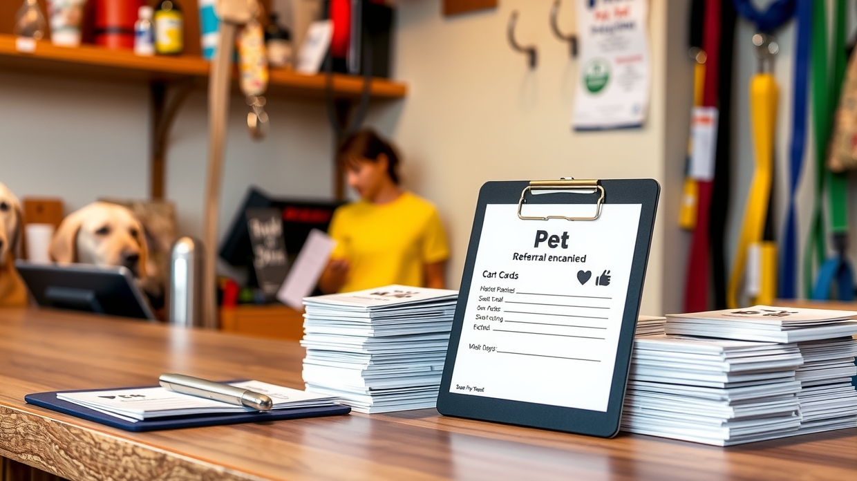 Referral flow graph for pet referral cards