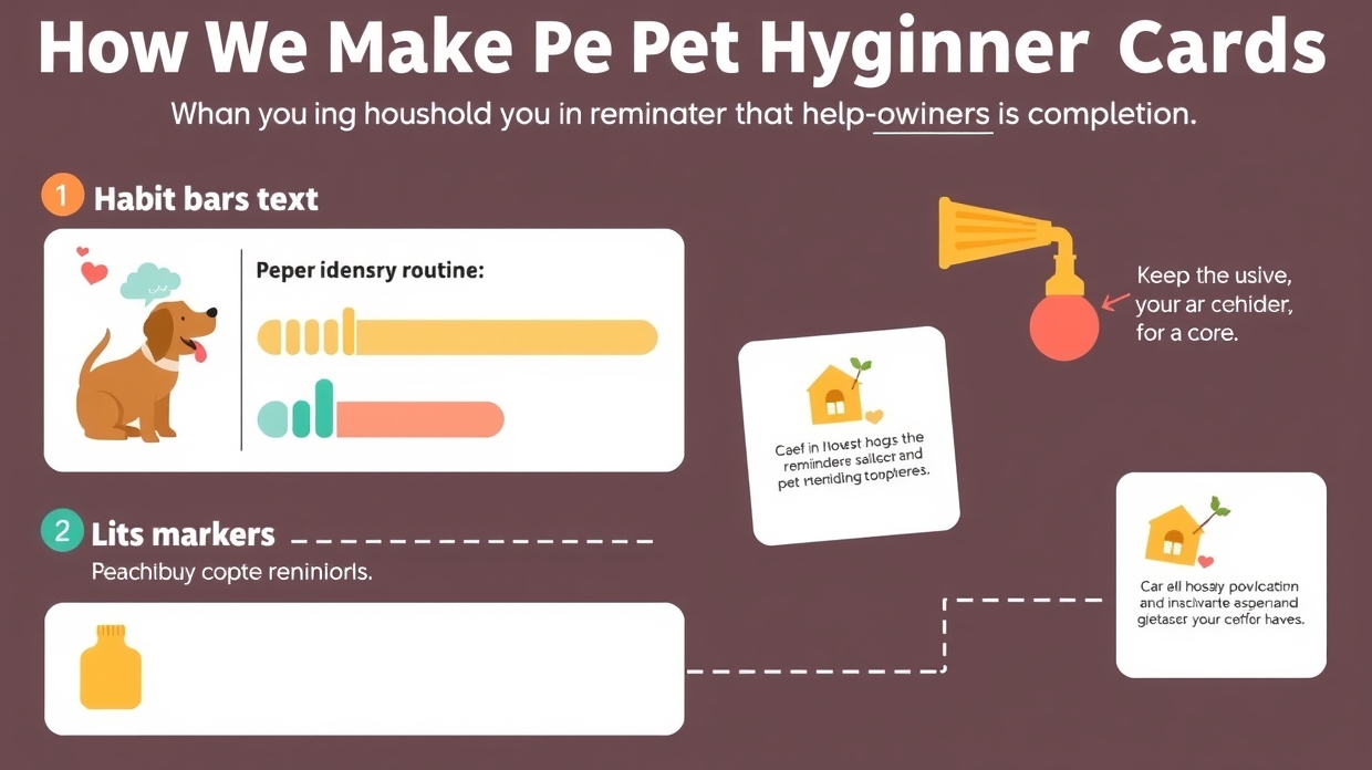 Owner checking a hygiene reminder card before grooming