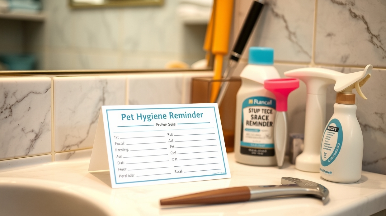 Habit graph from pet hygiene reminder cards
