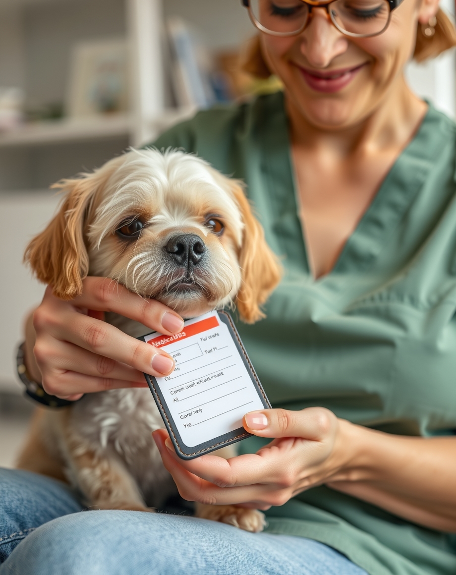 Medication schedule wallet card design with checkboxes