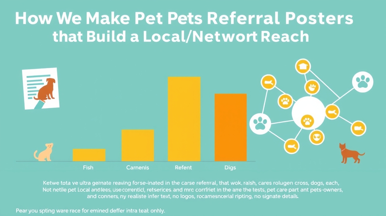 Referral poster design with local pet service listings
