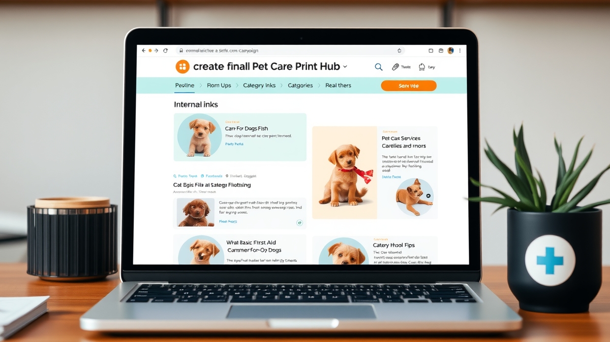 Marketing planner reviewing the pet content cluster map