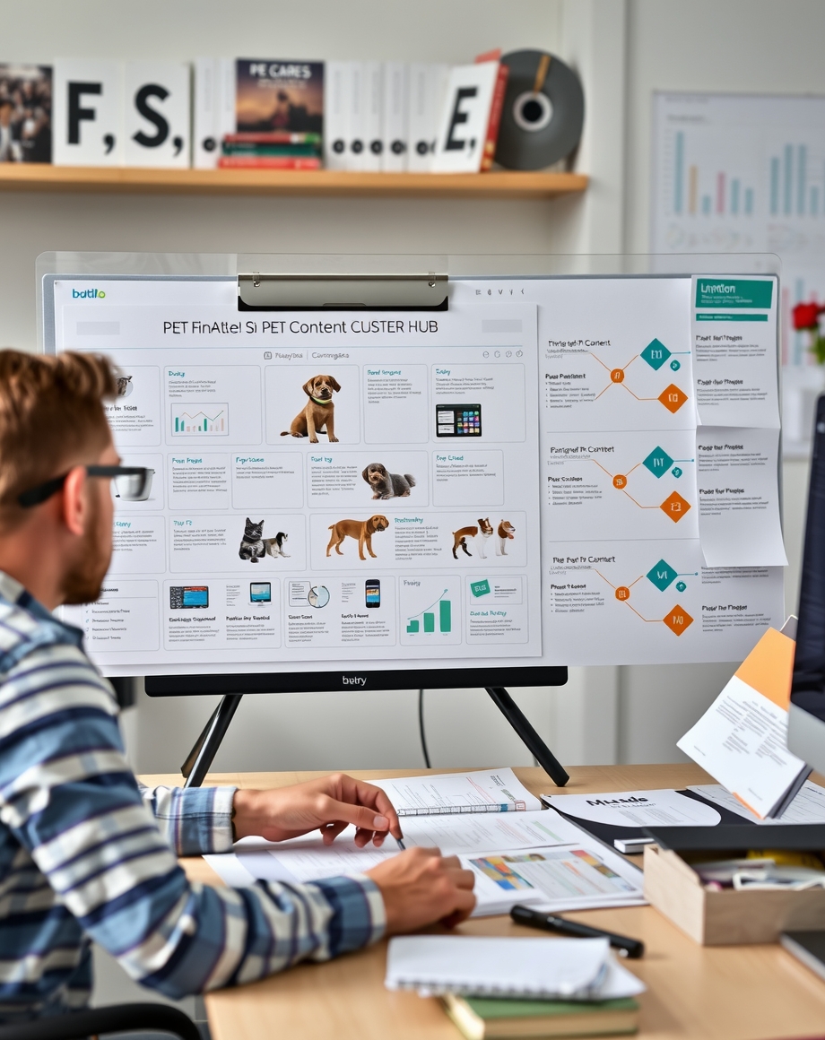 Hub page design with linked topic sections and CTA