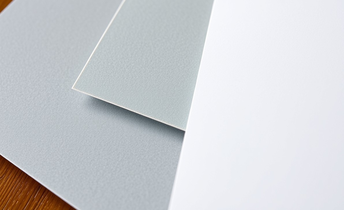 Matte Vs Gloss Postcard Finishes: Which Finish Actually Fits Your Postcard Goal?: close-up postcard samples showing gloss, matte, and uncoated textures.