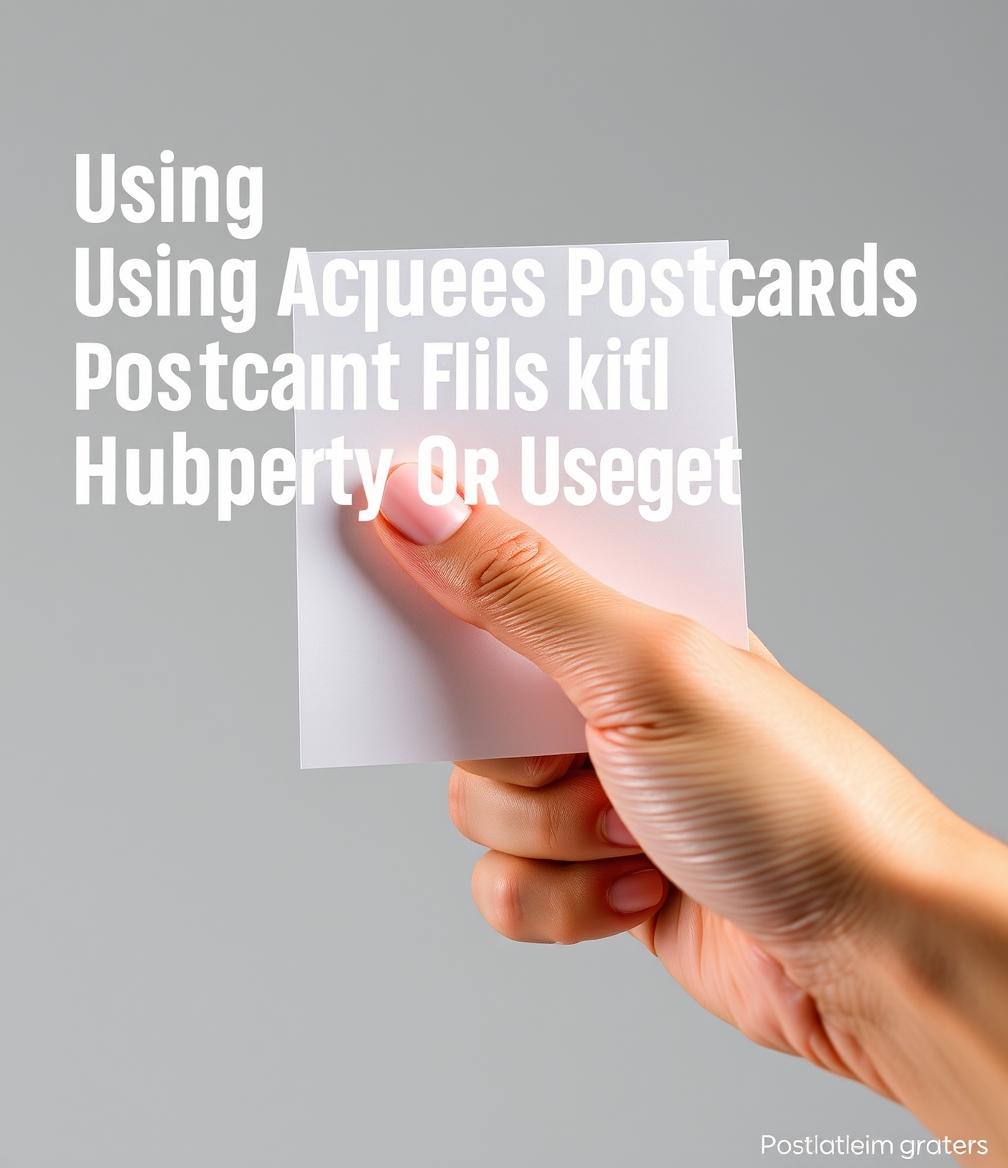 Using Aqueous Coated Postcards Without Hurting Budget or Usability: a hand flexing a postcard to show thickness and edge quality.