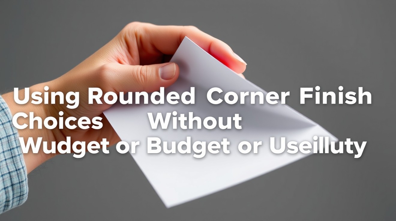 Using Rounded Corner Finish Choices Without Hurting Budget or Usability: a hand flexing a postcard to show thickness and edge quality.