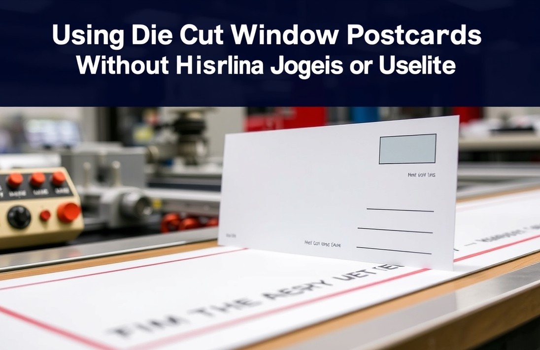Using Die Cut Window Postcards Without Hurting Budget or Usability: a finishing check scene showing clean trim, sharp corners, and consistent color.