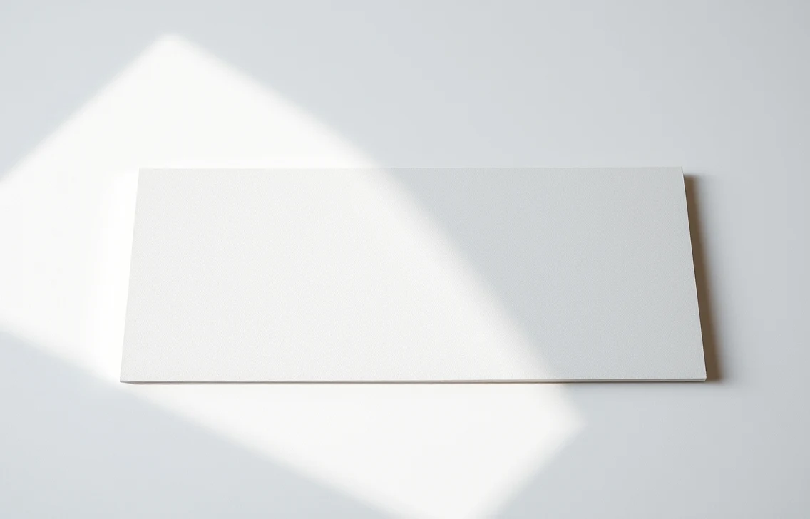 Using Scuff Resistant Postcards Without Hurting Budget or Usability: two paper stock samples under directional light to compare sheen.