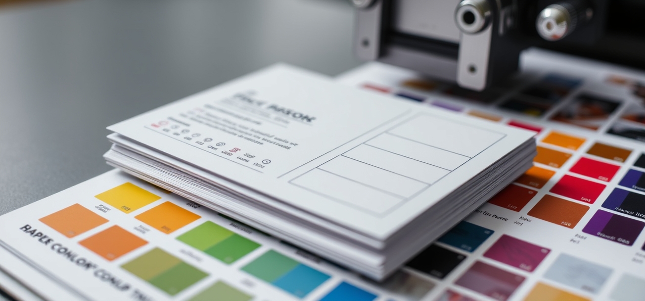 Outline Fonts Before Postcard Printing Checklist for Professional Postcard Printing: a print-ready postcard file with color swatches and crop-mark references.