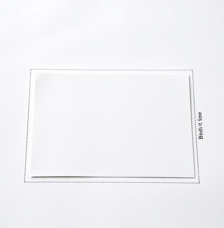 Image Upscaling Risks In Postcard Printing: The Print Ready Setup Guide: a postcard proof sheet marked with bleed and safe-zone notes.