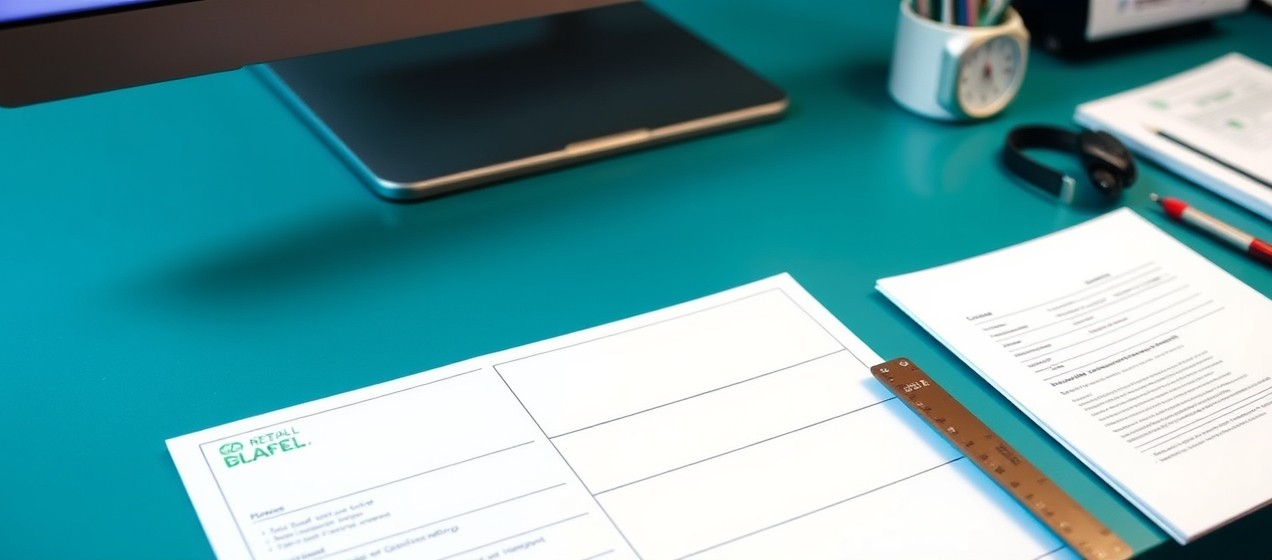 Dental Recall Postcard Templates Design Workflow for Teams That Need Speed: a desktop setup with a postcard template, ruler, and notes for file prep.