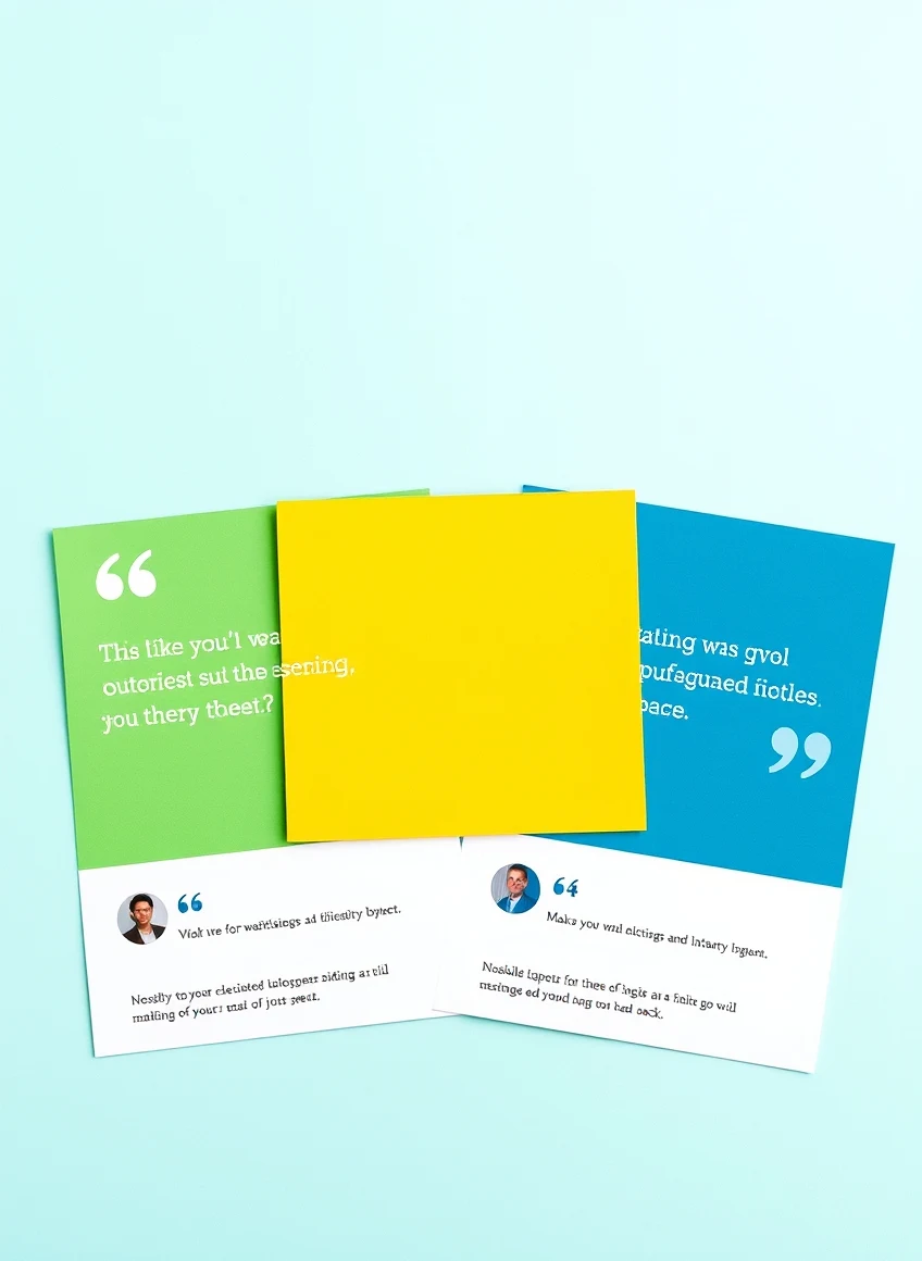 Writing B2B Lead Generation Copy On Postcards Without Wasting Precious Space: two postcard quotes placed next to each other for decision making.
