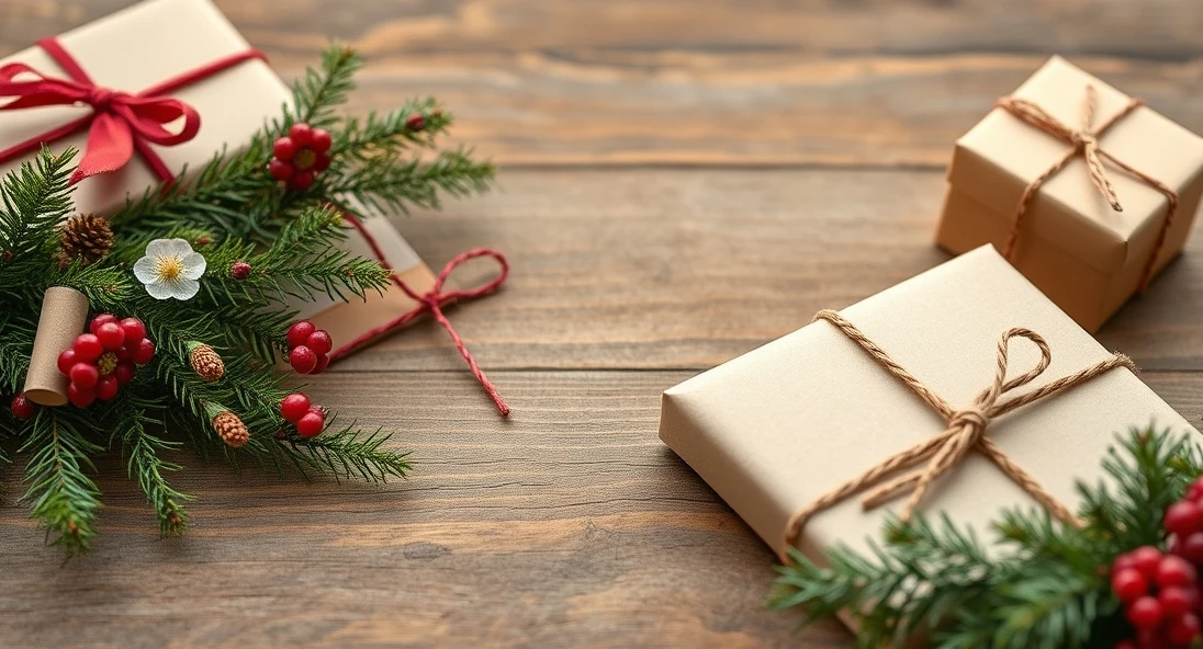 Seasonal Headline Ideas For Postcards Copywriting Rules for Small Format Marketing: a seasonal mailer set with wrapped gifts, flowers, or holiday greenery.