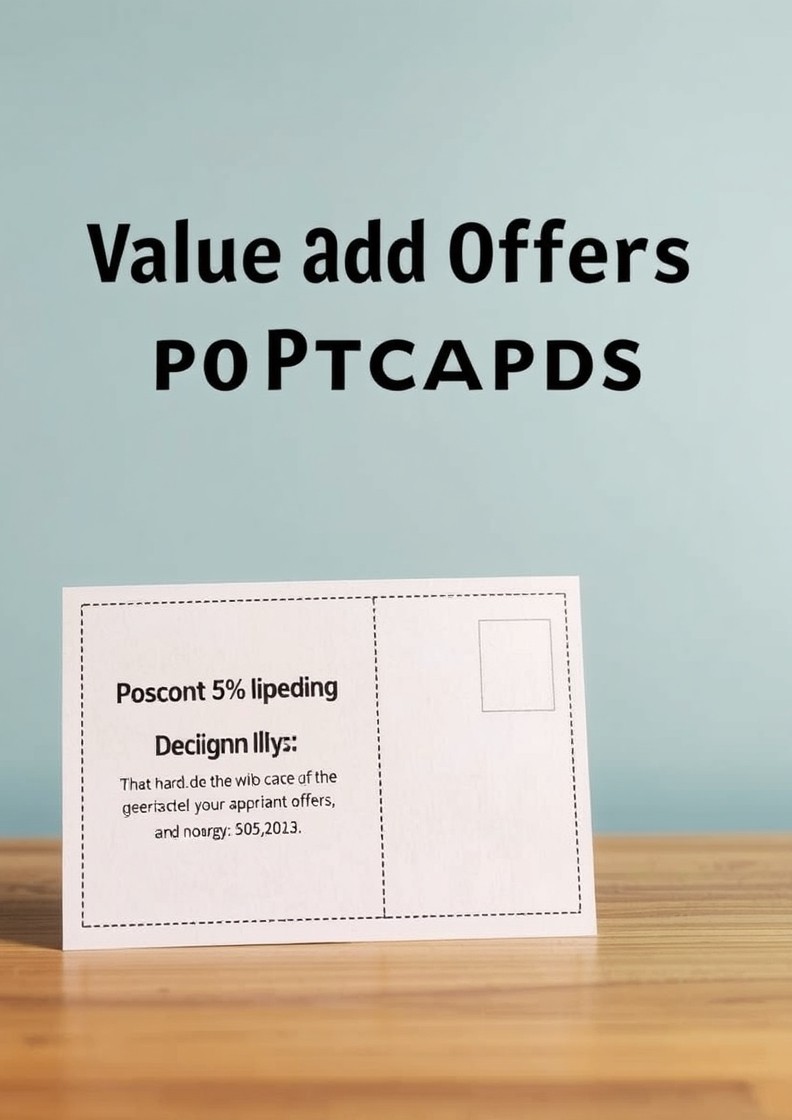 Writing Discount Vs Value Add Offers On Postcards Without Wasting Precious Space: two postcard quotes placed next to each other for decision making.