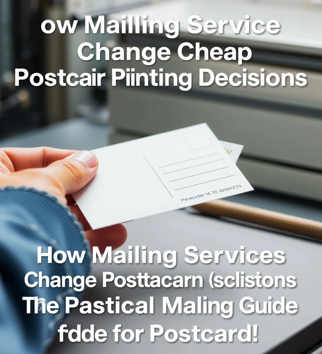 How Mailing Services Change Cheap Postcard Printing Decisions: The Practical Mailing Guide for Postcards: a hand preparing a postcard with address-side details and indicia area visible.