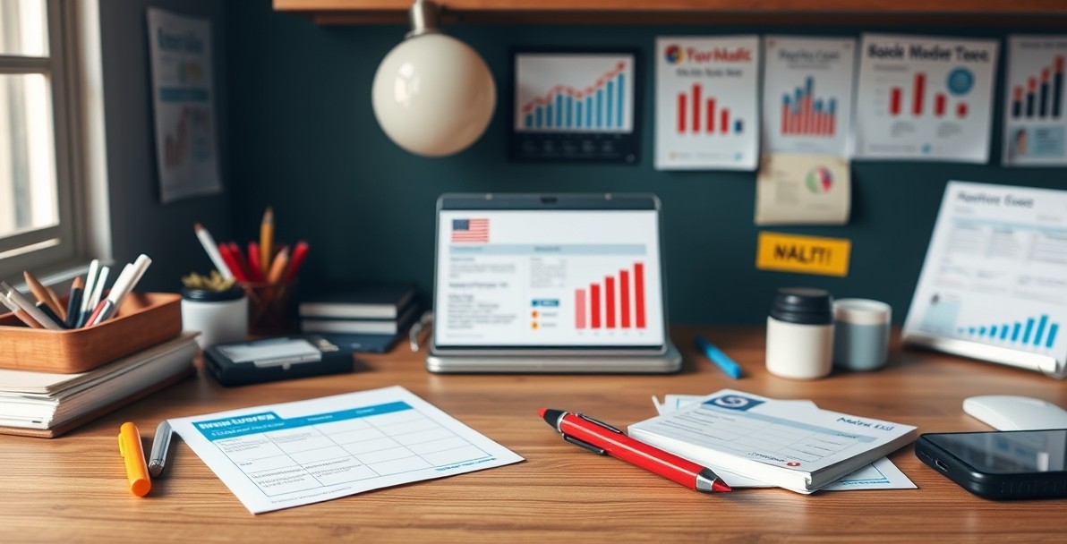 How to Use Measuring EDDM Response On Postcards for Smarter Route Mail: a response-measurement workspace with postcards, notes, and analytics cues.